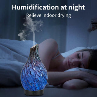 Aromiglam™ Diffuseur d'Huiles Essentielles en Verre : Lumière sur Votre Bien - être et Votre Beauté - Perle Cocon