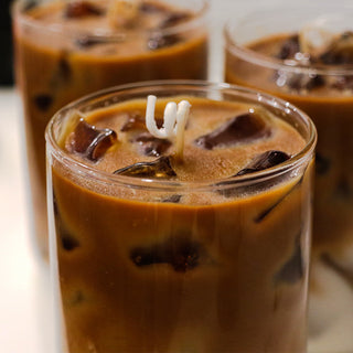 Lattao™ - Offrez-vous une Pause Gourmande et Relaxante avec la Bougie Parfumée Tasse Café Latte Glacé