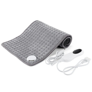 Endoya™ - Coussin Chauffant gris enroulé et cable de branchement 