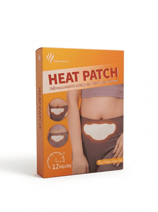 Patch chauffant pour douleurs de règles posé sur sous-vêtement
