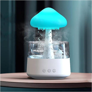 PluieZen™ - Humidificateur d'Air Nuage de Pluie : Transformez Votre Nuit en un Voyage Sensoriel Relaxant et Réparateur - Perle Cocon